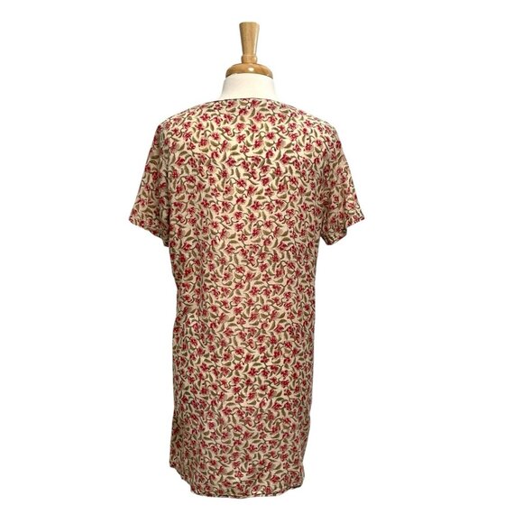 Vintage ANOKHI Floral Tunic Dress Short Sleeve Hippie Boho Gypsy size Medium - Picture 6 of 11